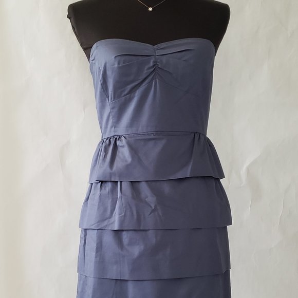 J. Crew Dresses & Skirts - J CREW NAVY BLUE LAYERED STRAPLESS DRESS